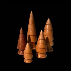 (5) Decorative Wooden Trees