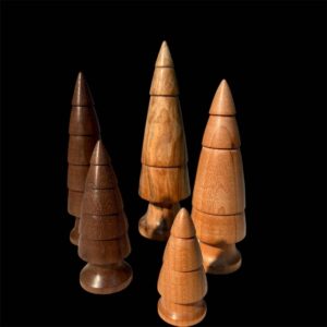 (5) Decorative Wooden Trees