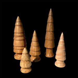 (5) Decorative Wooden Trees